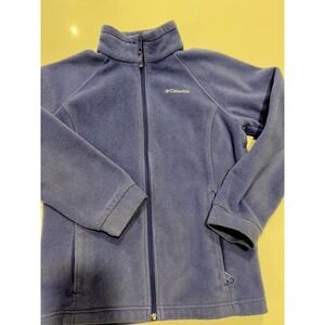 Columbia Full Zip Jacket Purple Women's Large Pockets Lightweight Outdoor